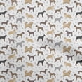 thumbnail image 1 of oneOone Polyester Spandex White Fabric Dog Sketch Sewing Craft Projects Fabric Prints By Yard 56 Inch Wide, 1 of 5