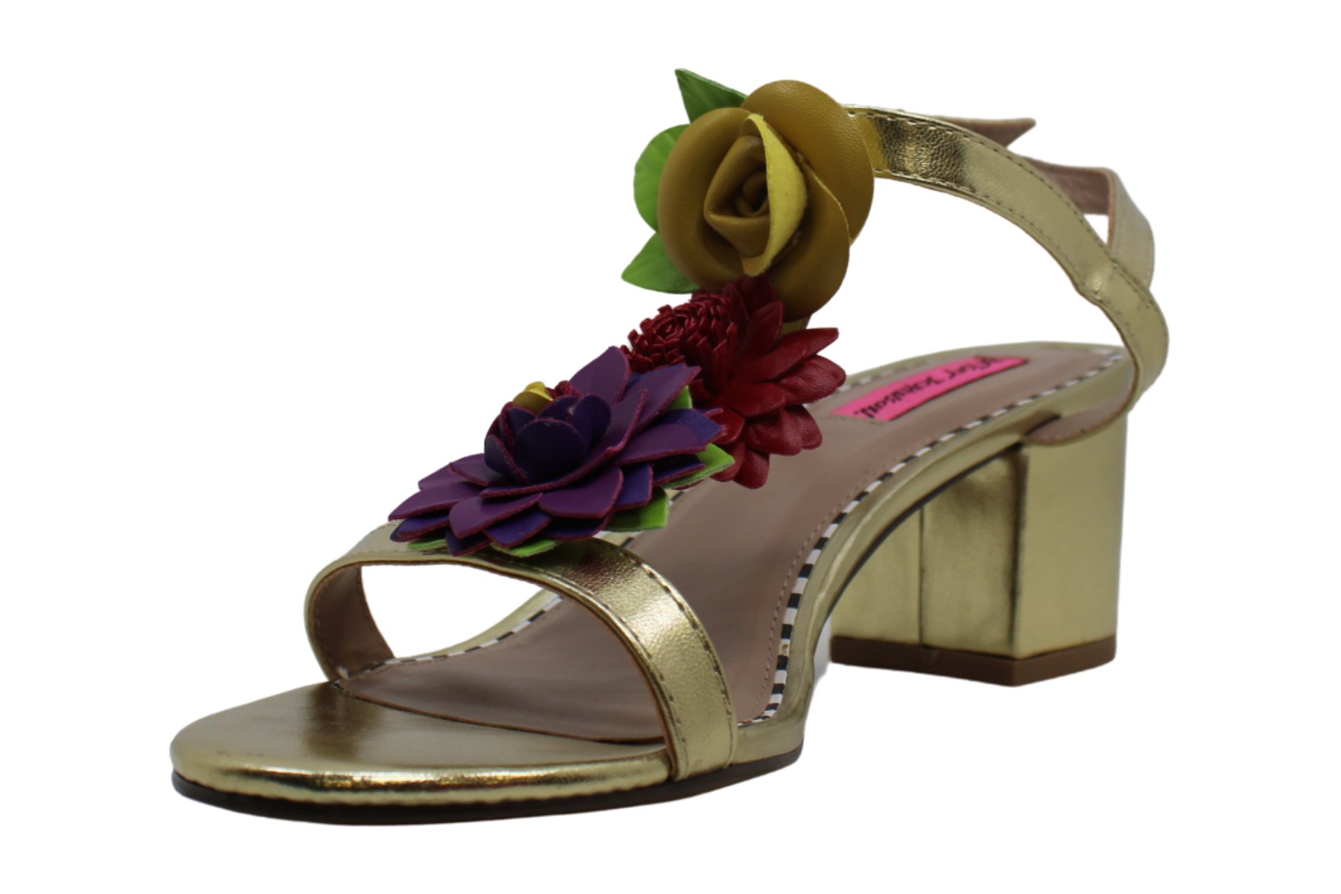 betsey johnson blue adde faux leather sandals