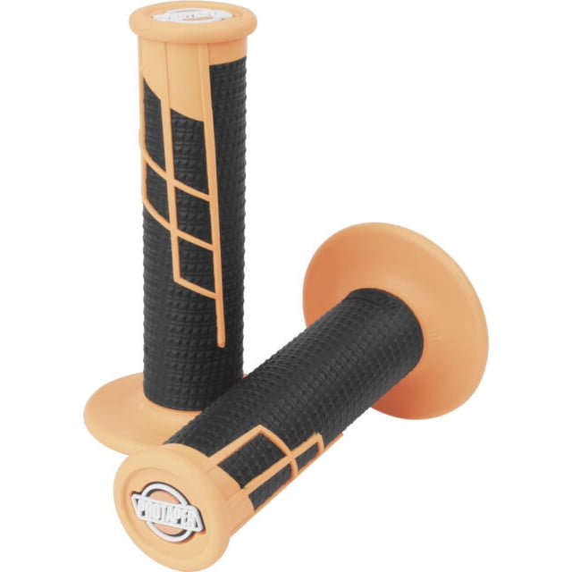 ProTaper Clamp-On Half Waffle Grips, Neon Orange/Black