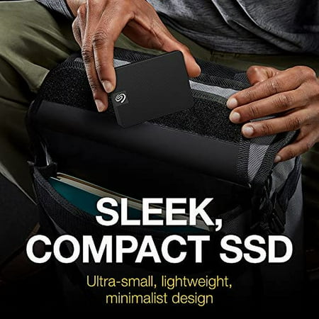 Seagate - Expansion 1TB External USB-C and USB 3.0 Portable Solid State Drive with Rescue Data Recovery Services