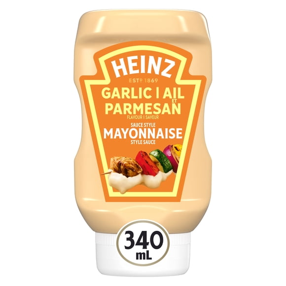 Sauce Style Mayonnaise À La Saveur D'Ail Et De Parmesan, Bouteille