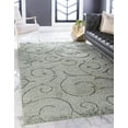thumbnail image 5 of Unique Loom Floral Shag Collection Area Rug - Carved (9' x 12' 2" Rectangle Green), 5 of 7