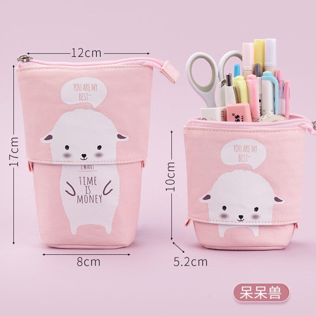Bolsa de lápices Kawaii, organizador de gran capacidad, estuche para bolígrafos, caja para niñas coreanas, suministros de regreso a la escuela, accesorios bonitos, papelería