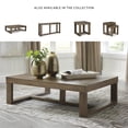 thumbnail image 4 of Ashley Furniture Cariton Plank Effect Bold Blocky Wood Coffee Table, Grayish Brown, 4 of 7