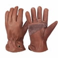 thumbnail image 1 of Guantes de trabajo NBLEAGLO de piel de vacuno marrón retro, tamaño XL, 1 of 6