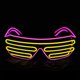 thumbnail image 2 of Gafas de sol con purpurina para fiestas, gafas de sol, persianas brillantes, gafas de barra de rebote (rosa-amarillo) JAMW Sencillez, 2 of 5