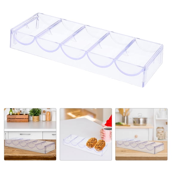 OULII Elegant Clear Acrylic Serving Tray for Cookies Cracker Display and Party Use