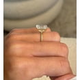 thumbnail image 5 of Jewelerix 3 Carat Emerald Cut Moissanite Engagement Ring for Women, 10K Yellow Gold Vermeil, Large Solitaire Ring, 4-Prong Setting, Anniversary or Christmas Gift, 5 of 7