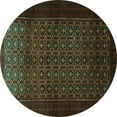 thumbnail image 1 of Ahgly Company Indoor Round Persian Turquoise Blue Traditional Area Rugs, 8' Round, 1 of 4