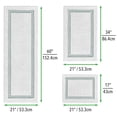 thumbnail image 4 of mDesign Non-Slip Microfiber Polyester Spa Mat/Rugs, Set of 3, White/Water Blue, 4 of 9