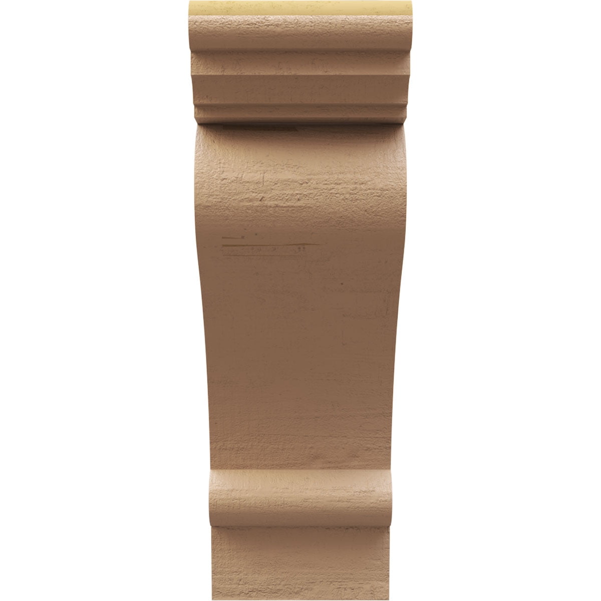 8"W x 16"D x 24"H Classic Mayflower Rough Cedar Woodgrain TimberThane Corbel, Primed Tan