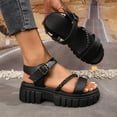 thumbnail image 5 of Qingpeng Womens Casual Summer Platform Sandals Textured Lug Outsole Adjustable Buckle Shoes for Comfortable Resort Wear, 5 of 9
