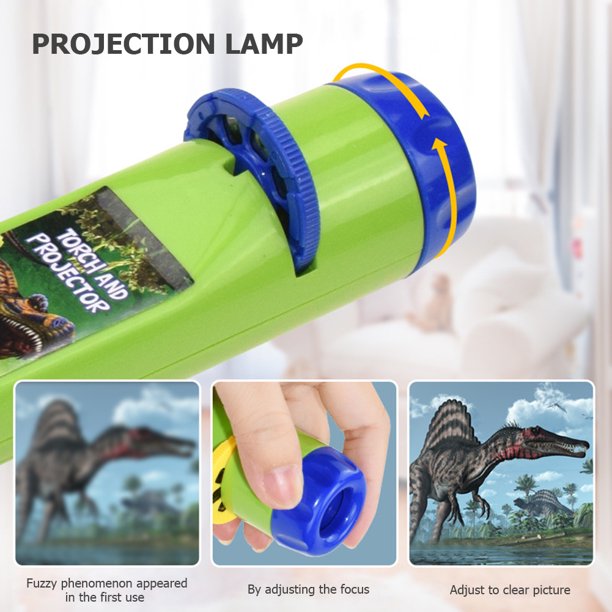 3 diapositivas proyección linterna rompecabezas juguetes lindo proyector lámpara (dinosaurio) Likrtyny Para estrenar