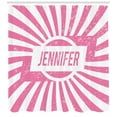 thumbnail image 3 of Ambesonne Jennifer Shower Curtain, Retro American Lady Name, 69"Wx84"L, Pale Pink and White, 3 of 3