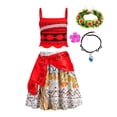 thumbnail image 4 of Disney Moana Dress for Girls Princess Costume Summer Beach Party Kids Carnival Vintage Adventure Clothing Set Moana Dress Up, 4 of 5