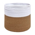 thumbnail image 1 of Cesta de Cuerda de Algodón PERFECT SPACE Modelo CC25 (25x25 cm, Plegable, Arpillera Mixta Blanco, Decoración Moderna, Interior/Hogar), 1 of 5