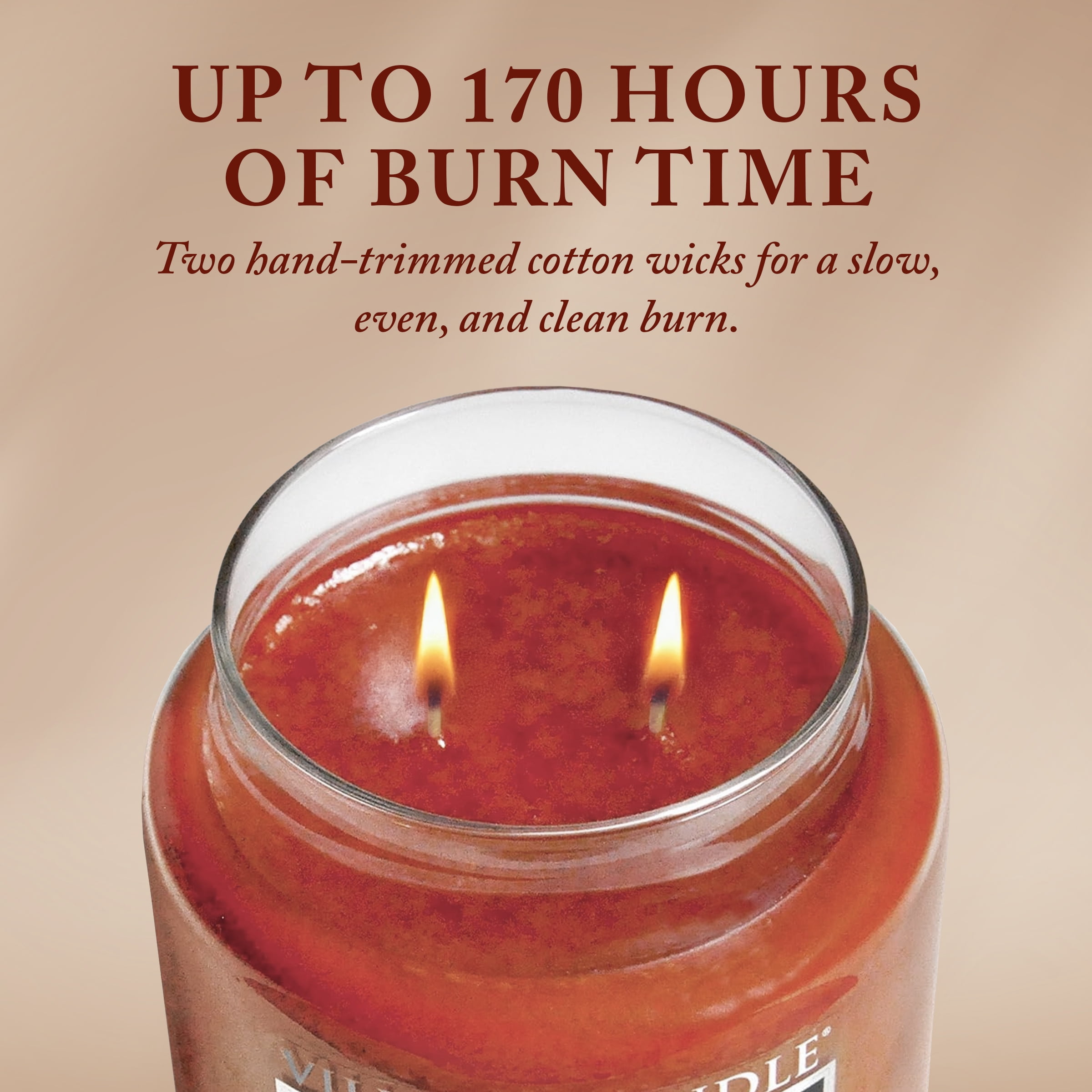 Village Candle Mulled Cider Scented Candle, Large 21.25 oz Apothecary Jar