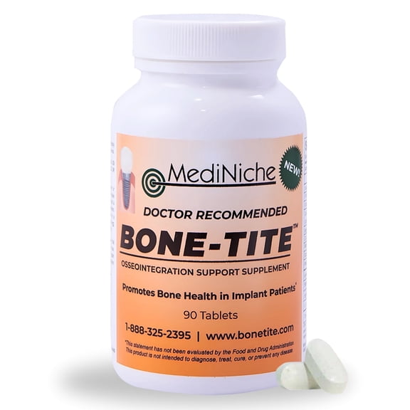 MediNiche Bone-Tite Dietary Supplement I Key Vitamins, Minerals, and Nutrients to Promote Bone Health in Implant Patients