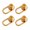 Gold, variant on Pack of 4 Earring Lifter Backs Replacements Metal Support for Droopy Ears Heavy Earrings Backings Earring Stabilizers