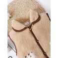 thumbnail image 5 of 12 Months Baby Girls Clothes 18 Months Girls Vest Leopard Pockets Toddler Girls Fall Winter Furry Coat Apricot, 5 of 9
