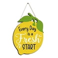 thumbnail image 4 of Every Day Is A Fresh Start Lemon Door Hanger, Summer Wooden Hanging Sign, Farmhouse Wall Decor for Kitchen Front Door Porch Home Decoration, 4 of 8