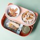 thumbnail image 3 of Comedero desmontable para perros con soporte de almacenamiento y platos de comida. naranja, 3 of 7