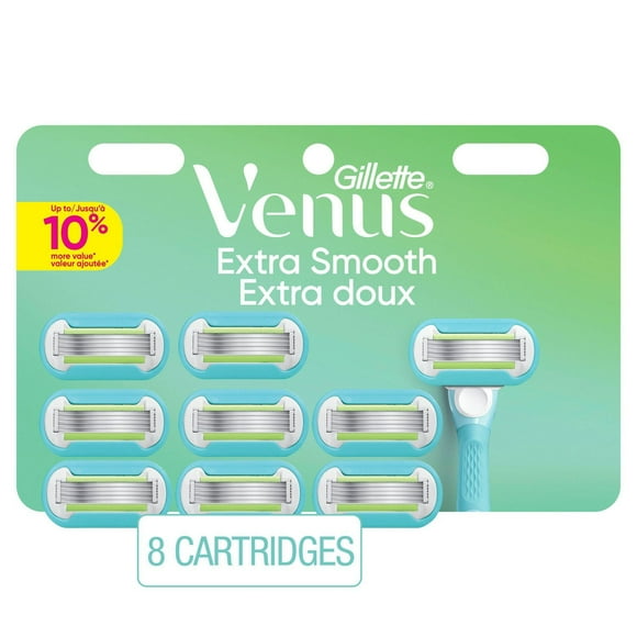 Gillette Venus Extra Smooth Women’s Razor Blades, 5-Bladed Razor Refills, 8CT