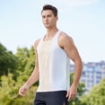 thumbnail image 3 of FEOYA Muscle Workout Tank Top for Men Gradient Gym Singlets Quick Dry Male Breathable Tee Sleeveless Marathon Activewear Casual Slit Undershirts Ultra Lightweight Athletic Sportwear XXL, 3 of 7
