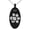 Black, variant on Stainless Steel Letter L Initial Cat Dog Paws Monogram Engraved Small Oval Charm Pendant Necklace