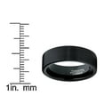 thumbnail image 4 of Metal Masters Tungsten Carbide Mens Black Unisex Wedding Band Ring 7mm, 4 of 6