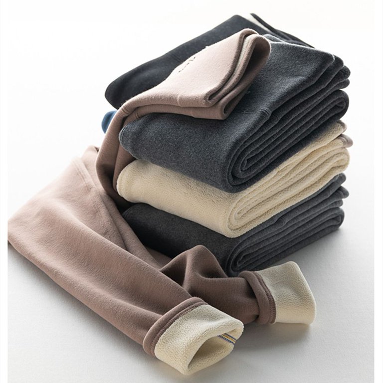 High Quality Wool Fleece Trousers Skinny High Waist Cashmere