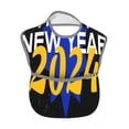 thumbnail image 2 of Bingfone Mess-Proof Baby Bib - Waterproof Bib For Baby Boy Or Girl With Food Catcher Pocket, Unisex-Happy New Year 2024 (6), 2 of 8