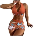 thumbnail image 2 of Mejor Belleza Mujer Traje de Baño de Moda Aumentar el tamaño 2 Piezas Tankini Tops de Bikini y Partes de Abajo Ginger L, 2 of 7
