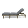 thumbnail image 6 of Alisa Outdoor Acacia Wood Chaise Lounge with Cushions, Set of 2, Dark Gray, 6 of 15