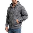 thumbnail image 4 of ZVNAΖH Mens Zip Up Hoodie Fleece Jacket Camo Print Loose Fit Drawstring with Kangaroo Pocket, S-3XL, 4 of 8