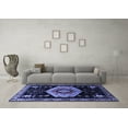 thumbnail image 3 of Ahgly Company Indoor Square Persian Blue Traditional Area Rugs, 5' Square, 3 of 4