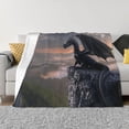 thumbnail image 1 of Fotbe Black Dragon Cliff Dawn Manta de Franela con Estampado, Manta Ultrasuave para Cama, Sofá, Auto, Hipoalergénica y Antibolitas-80"x60", 1 of 6