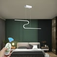 thumbnail image 2 of Modern Minimalist Strip Office Lights, Creative Personality Restaurant Chandelier Nordic Living Room Lamps Bedroom Restaurant Bar Art Led Dimming Light with Remote Control, 2 of 6