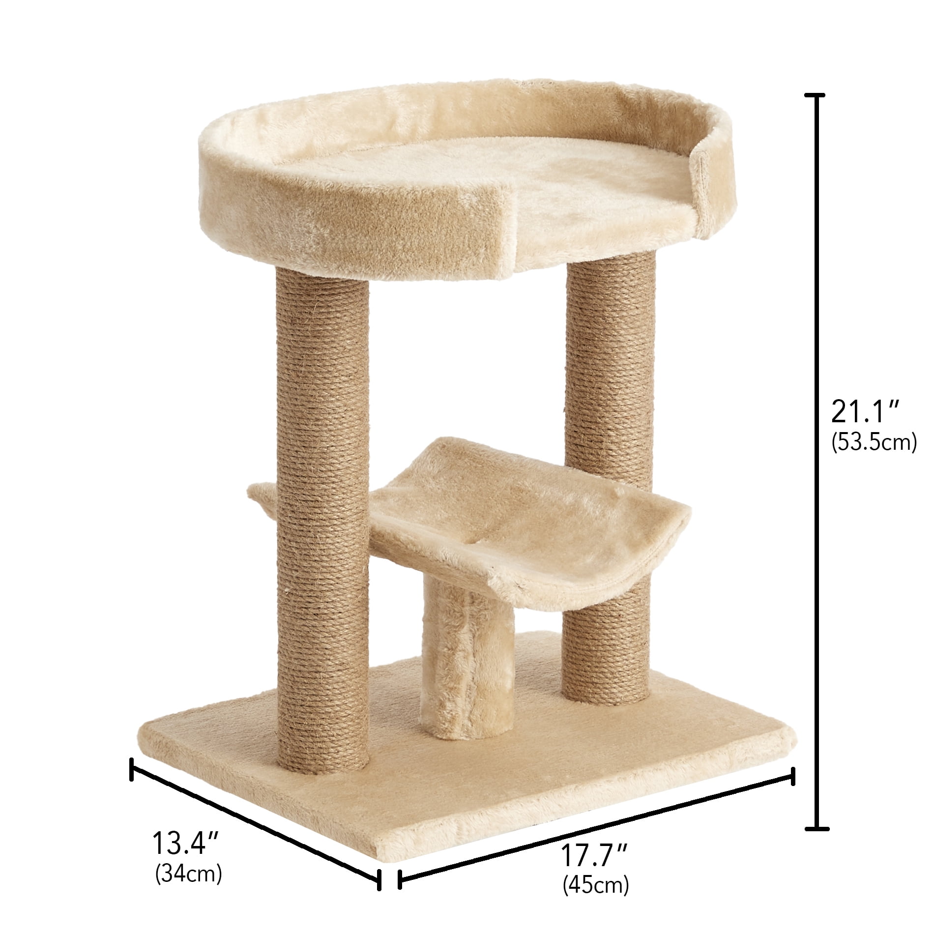 Two by Two Providence - Beige Scratching Post Cat Furniture - 21.1 in. Tall