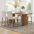 thumbnail image 2 of Gymax 4PCS 24.5'' Counter Height Bar Stools Modern Fabric Upholstered Kitchen Chairs Beige, 2 of 9