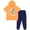 Orange / navy, variant on Bluey Bingo Hooded T-Shirt and Fleece Jogger Pants Outfit Set Toddler to Big Kid