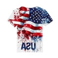 thumbnail image 5 of ITSAME American Flag T-Shirts for Boys, Crewneck Short Sleeve 4th of July Patriotic Independence Day Graphic Tees Multicolor Size 7-8T, 5 of 5