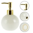 thumbnail image 5 of Unique Bargains 1 Pc Simple Round Soap Pump Dispenser for Bathroom Hotel 300ml White Gold Tone, 5 of 6