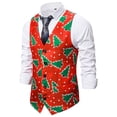 thumbnail image 3 of Chaleco navideño para hombre, chaleco con estampado navideño, chaleco con estampado 3D de Papá Noel, 3 of 6