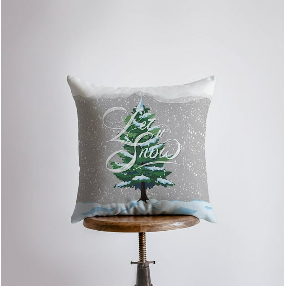 Let it Snow | Pillow Cover | Home Decor | Throw Pillow | Christmas Tree Pillow | Christmas Pillow | Christmas tree | Christmas Gifts