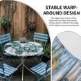 thumbnail image 2 of Blue Teal Coastal Round Tablecloth for 36-44 Inch Tables,Fitted Table Cover with Elastic Edge,Summer Beach Starfish Sea Turtle Waterproof Outdoor Table Cloth Protector for Patio Garden Dinner Picnic, 2 of 9