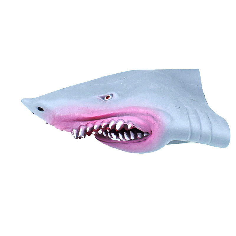 Puppet Shark Gloves TPR/Soft silicone Animal Head Shark Hand Kids Toy gift doll 
