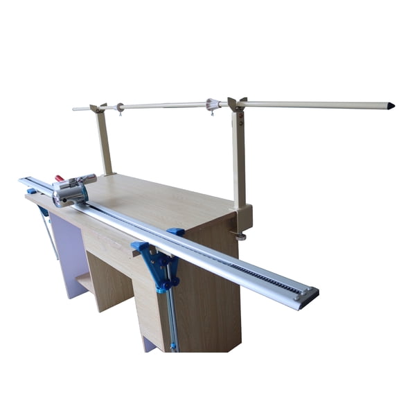 High Speed Fabric Cutting Machine Delay Function Fabric End Cutter w/86" Rack & Digital Counter 2.2-Meter Guide 220V