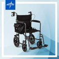 thumbnail image 1 of Medline Fauteuil Roulant de Transport en Aluminium Élite - Gris Titane, 1 of 5