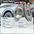 thumbnail image 3 of AutoShack Front & Rear Brake Rotors for Chevrolet, GMC, Buick & Oldsmobile, Trailblazer 2002-2005 Envoy 2002-2005 Rainier 2004-2005 Bravada 2002-2004, AWD RWD 4WD L6 4.2L, 3 of 5
